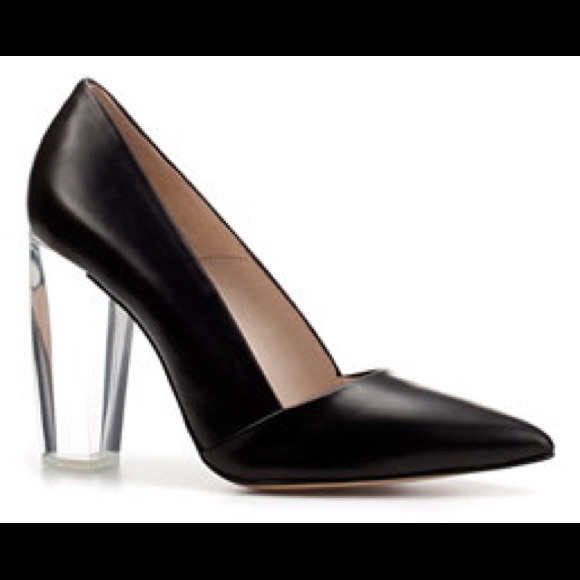 zara lucite heels
